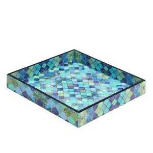 Plateau de service en bois de qualité supérieure pour collations, fruits, petit-déjeuner, brunch, cuisine, salle à manger, design élégant et durable - Product Image 3