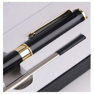 Nouveauté - Stylo à encre gel noir en métal avec logo personnalisé - Product Image 6
