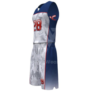 Ensemble de maillots de basket-ball pour hommes en tissu doux respirant et confortable, logo personnalisé, uniforme de basket-ball professionnel - Product Image 3
