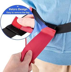 Ensemble de ceintures de football américain réglables pour 6 joueurs avec 3 drapeaux par ceinture pour enfants, adolescents et adultes - Product Image 2
