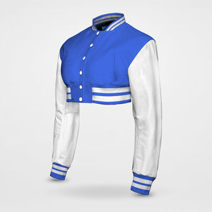 Nouveauté Veste universitaire courte pour femmes Logo personnalisé Veste universitaire tendance abordable Vente en gros Prix bas MOQ Service OEM - Product Image 2