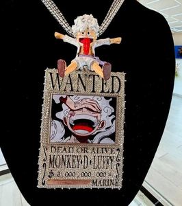 Pendentif rond en zircon VVS1 avec logo, style hip-hop glacé personnalisé, cadeau d'Halloween tendance, breloque classique en alliage plaqué rhodium pour homme - Product Image 1