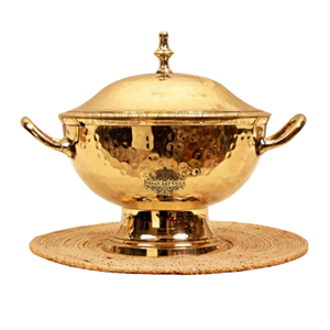 Ollas Khajoor Vintage de Latón de Alta Calidad con Grabado y Acabado Pulido para el Hogar y Restaurantes, Utensilios de Cocina, Olla para Dátiles Árabes - Product Image 5