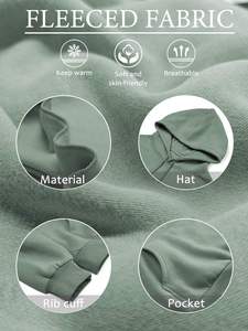 Sudadera con Capucha para Mujer, Otoño, Sudadera con Capucha de Algodón Grueso, Cálida, Antibolitas y Transpirable para Mujer - Product Image 6