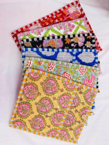 Saf pamuk çiçek baskı kapitone Tablet taşıma çantası Vintage koruyucu Mac kitap çantası çiçek desen taşınabilir kabarık kol - Product Image 6