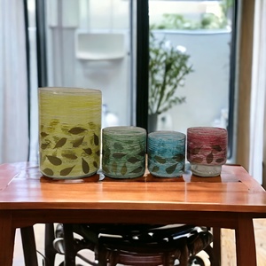 Bocaux en verre de cylindre de support votif de mosaïque multicolore fabriqués à la main à la mode avec taille personnalisée pour le jardin de la maison pour le mariage de Noël - Product Image 6