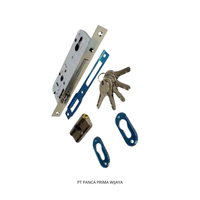 Corps de serrure à mortaise robuste de haute qualité avec cylindre et 5 clés |   Serrure de porte haute sécurité 75 mm pour portes en bois