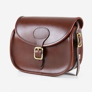 Bolsos de cartucho de cuero genuino clásico vintage Unisex ligero con botón de bloqueo estampado a rayas decoraciones de letras uso al aire libre - Product Image 2