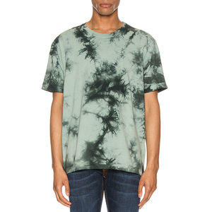 100% coton T-shirt pour hommes coupe ample imprimé vêtements de sport cravate teinture t-shirts léger manches courtes cravate teinture hommes t-shirt - Product Image 1