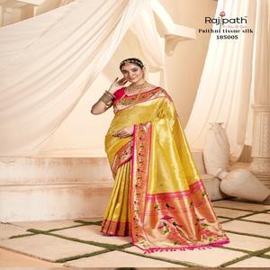 Diseñador Fancy Trending Outfit Venta Caliente Atractivo Paithni Tejido Seda Tejido Sari Mujer Moda Exportador - Product Image 1