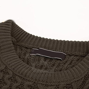 Couleur unie Hiver Respirant Avant Logo Casual Wear Pull Tricoté de Haute Qualité 100% Laine Pakistan Made Chandails pour Hommes - Product Image 5
