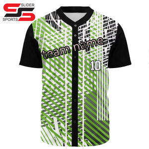 Nouveau design de matériel de sublimation avec logo personnalisé sergé brodé 100% polyester vierge à séchage rapide pour hommes maillot de baseball à fines rayures - Product Image 1