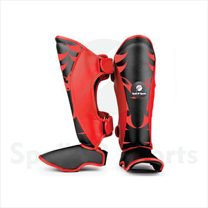 Espinilleras de Boxeo de Cuero Genuino de Alta Calidad, Último Diseño, Personalizadas con Impresión, Equipo de Boxeo MMA Personalizado - Product Image 3
