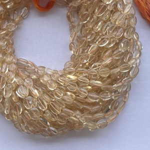 6mm 8mm 10mm naturel jaune Orange Citrine lisse ovale pierres précieuses perles brins bricolage pour la fabrication de bijoux collier Bracelet Alibaba - Product Image 2