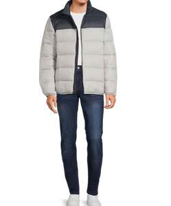Men's High Quality Soft <b>Silver</b> Grey <b>Puffer</b> <b>Jackets</b> with Collar Full Zipper Two Side Pockets for Winter - Product Image 5