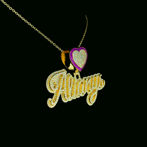 Pendentif Hip Hop de haute qualité unisexe, chaîne cubaine chrétienne, argent sterling 925 plaqué or 10 carats, moissanite VVS, fermoir personnalisé avec lettre - Product Image 3