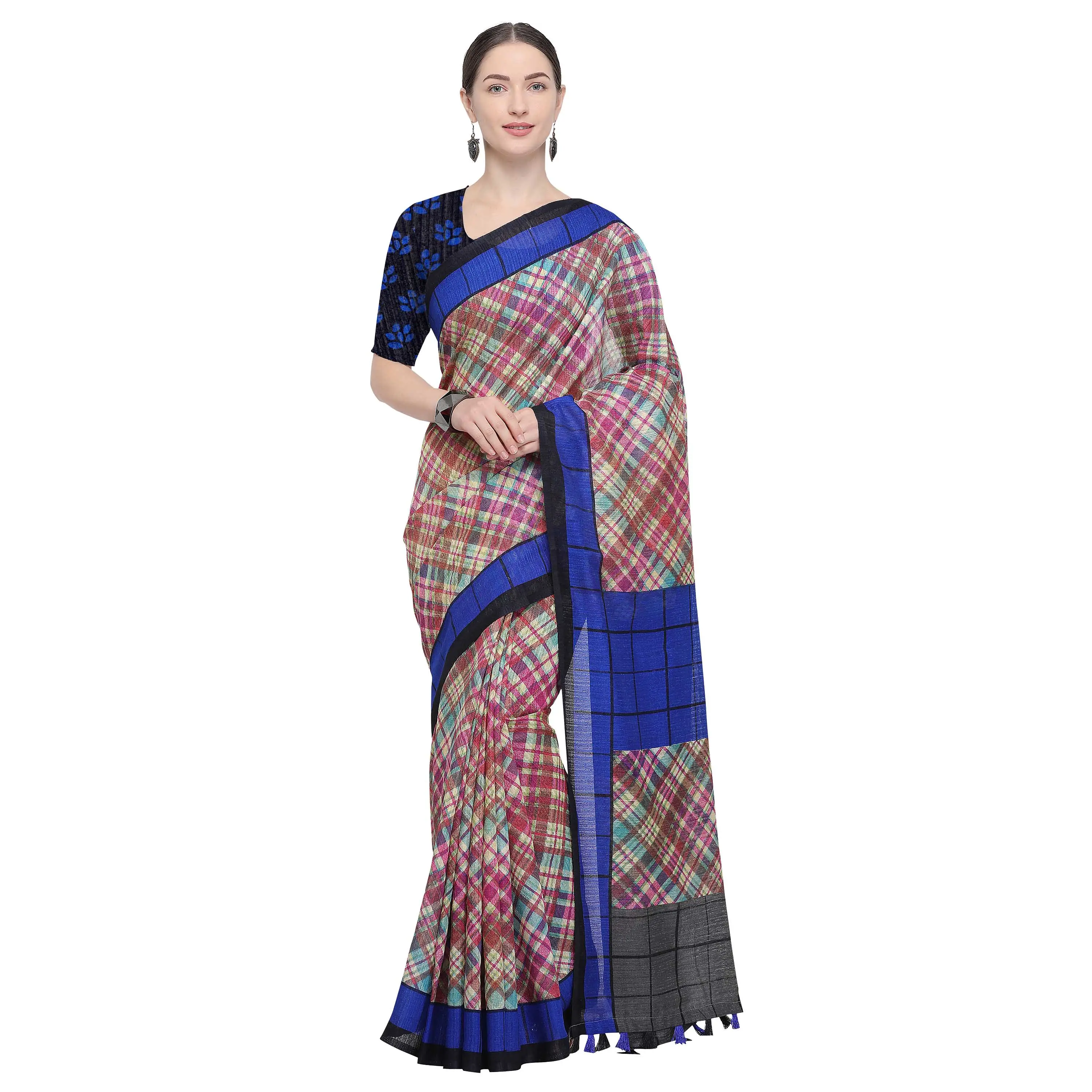 Vendita calda Indian Stylish Women Floral Printed Designer Sequence Saree per abiti da sposa e da festa a prezzo all'ingrosso per l'esportazione