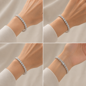 Pulsera de Cadena Estilo Hiphop con Moissanita VVS de 2mm, Chapada en Oro Rosa sobre Plata 925, Corte Brillante, Envío Rápido, Alta Calidad, Stock Local - Product Image 4