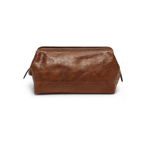 Wholesale 100% High Quality Leather Shave Kit <b>Bag</b> Casual Style with Large Capacity Zipper Closure Letter Pattern Customizable - Product Image 2