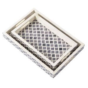New And Trending Design Solid Wooden With <b>Mop</b> Serving Tray With <b>Handles</b> For Easy Grip And Convenient Serving - Product Image 2