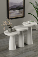Juego de mesa de centro lateral de seta de 3 piezas de madera hecha a mano meticulosamente duradera de Artex Thien Thanh