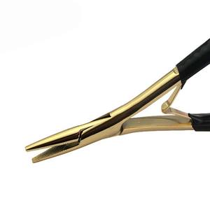 Pinzas de Acero Inoxidable con Punta Plana y Dientes para Extensiones de Cabello - Product Image 3