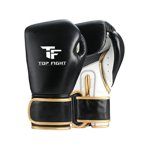Gants de boxe en cuir de style professionnel personnalisés de 10 oz avec fermeture auto-agrippante pour entraînement sur sac de frappe, sparring et kickboxing - Product Image 6