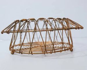 Kitchen <b>Storage</b> Basket Gold Plated Metal Beverage Container Iron Wire Basket And Bucket And <b>Storage</b> Bin - Product Image 2