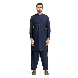 Shalwar Kameez Hombres de secado rápido hechos a medida de alta calidad en color sólido Superventas Fabricación personalizada Hombres Shalwar Kameez - Product Image 1