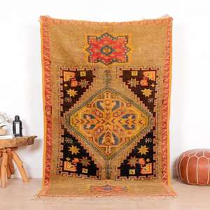 Auténticas Alfombras Marroquíes Hechas a Mano de Lana, Diseños Berber Tradicionales, Estilos Vintage Modernos para Decoración del Hogar - Product Image 1