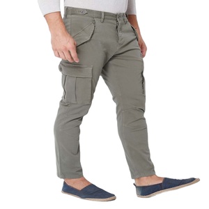 Recién llegado, pantalones Cargo para hombre, informales, con múltiples bolsillos para hombres y mujeres, 100% sarga de algodón con tamaño personalizado - Product Image 1