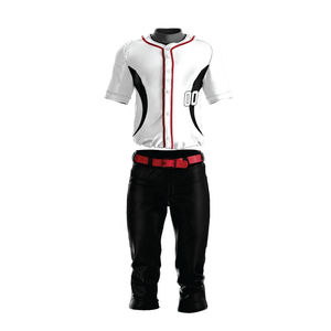 Uniforme de baseball pour femmes de couleur blanche et noire, haute qualité, meilleures caractéristiques, manches courtes, uniforme de baseball de haute valeur pour femmes - Product Image 1