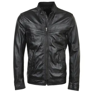 Brown Solid Color Men Leather Jackets Customized High Quality Real Leather Jackets for Winter Fashion Wear/Pakistan leather <b>jack</b> - Product Image 1