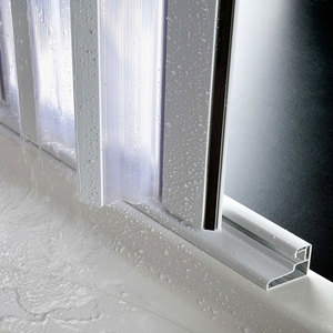 Parois de douche pliantes en PVC anti-calcaire Forte, système accordéon durable avec ouverture latérale réversible - Product Image 4