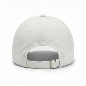 Casquette de golf en microfibre perforée blanche à 6 panneaux avec logo brodé, ajustement réglable, en tissu maillé, style décontracté, respirante - Product Image 3