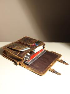 Handmade Genuine <b>Leather</b> Soft Laptop <b>Bag</b> Business Briefcase <b>Messenger</b> Luxury Light Weight - Product Image 2