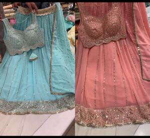 ชุดงานเย็บปักถักร้อยสำหรับเจ้าสาวออกแบบใหม่ lehengas choli กับ dupatta - Product Image 2