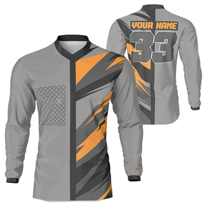 Maillot de course tout-terrain de haute qualité à séchage rapide absorbant la sueur T-shirt à manches longues de moto Maillot de motocross personnalisé - Product Image 1