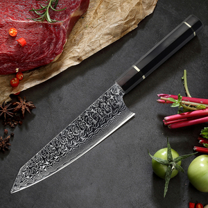 Venta al por mayor personalizado de alta calidad OEM ODM servicio Damasco acero japonés Chef cuchillo de cocina con nuevo diseño mango de fibra de carbono - Product Image 1