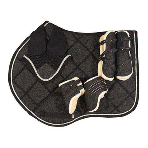 Ensemble de 4 tapis de selle pour cheval personnalisables, équipement d'équitation confortable avec doublure en tissu scintillant, fournitures équestres durables M - Product Image 2