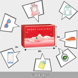 6x4x3 inch giáng sinh chủ đề sóng tái chế bưu phẩm Hộp Quà Tặng dập nổi Nắp bóng cán tùy chỉnh kích thước màu sắc - Product Image 3
