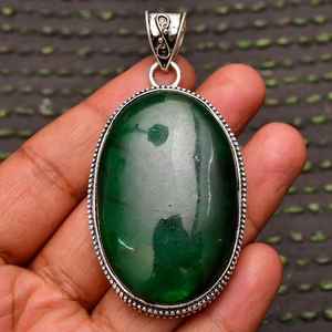 925 Sterling Silver Minimalist Design Pendentif Collier À La Main Unisexe Vintage Gemstone Jewelry avec Green Fire Labradorite - Product Image 2