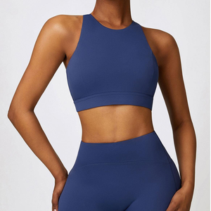 Ensemble de soutien-gorge de sport à dos croisé pour femmes Style brassière Leggings de Yoga tenue de gymnastique Fitness mode haut et bas pour femmes pour le Yoga - Product Image 1