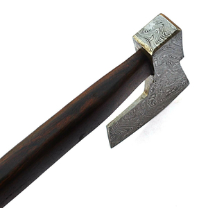 Damascus rìu với tay giả mạo thép và gỗ Grip cho chiến đấu hoặc thu thập Damascus thép chiến thuật Rìu - Product Image 3