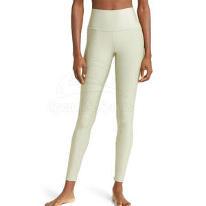 Pantalones de Yoga de cintura alta para mujer con cintura elástica Leggings de entrenamiento transpirables Leggings de control de barriga esculpidos estampados - Product Image 1