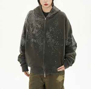 Polaire respirante, imperméable et écologique, 100 % coton, teinte unie, avec logo personnalisé imprimé en relief, fermeture éclair, épaisse, 330 g, pour l'hiver - Product Image 6