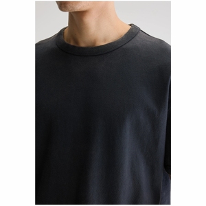 เสื้อยืดผ้าฝ้ายแขนสั้นของผู้ชายเสื้อ100% ซักด้วยกรดออกแบบโลโก้ได้ตามต้องการ - Product Image 3