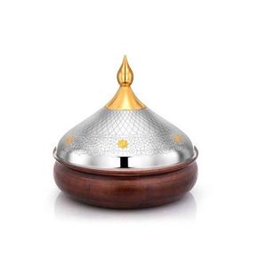 Plat de service en acier inoxydable avec finition émaillée imprimée, plat de service chaud, plat de service chaud pour anniversaire, fête de mariage - Product Image 6