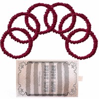 22 Momme 6 piezas de coleteros de seda de morera 100% pequeños para mujer, para cabello rizado, grueso o fino, bonitos coleteros de satén para dormir