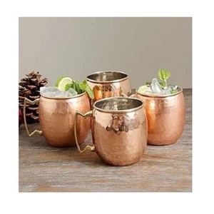 <b>Set</b> Of 6 Customized Size Juice <b>Mugs</b> In Copper Hammered Coffee Serving <b>Mug</b> For Home Hotel Kitchenware Use - Product Image 5